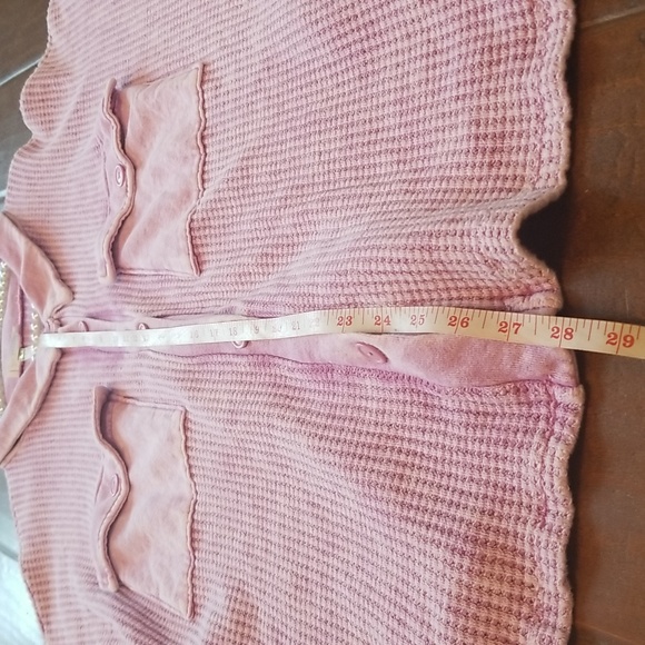 Bucketlist Waffle Knit Oversized Dusty Purple Womens Shacket Acid Wash T… - Picture 6 of 10